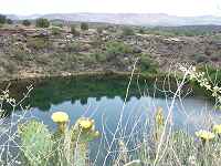Montezuma Well was formed long ago by the collapse of a limestone cavern, over one million gallons of water a day flows continuously into the Well. It has provided an oasis for wildlife and humans for thousands of years.