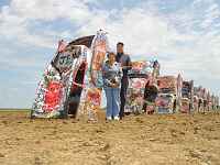 Cadillac Ranch, Amarillo, Tx. Bring your spray paint cans and make your mark on society.