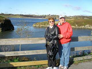 Marge and George at the Reversing River at Saint Johns, Newfoundland